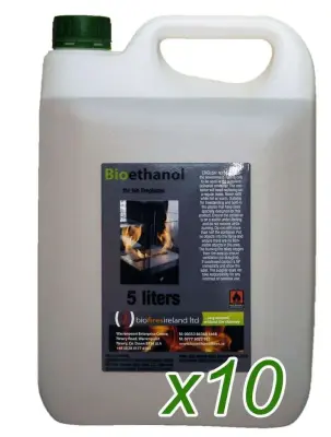 50L (10 x 5L Drums) 'Biola' Premium Bioethanol Fuel
